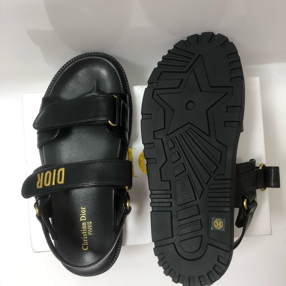 Dior Black and Gold Women's Sandals - Picture 3 of 7